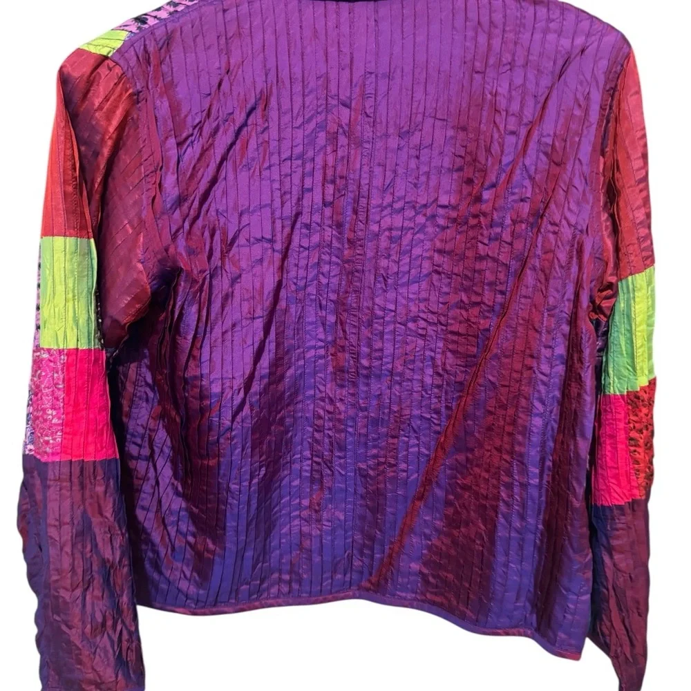 Vintage oversized Coldwater Creek Vibrant Patchwork jacket - Picture 3 of 6